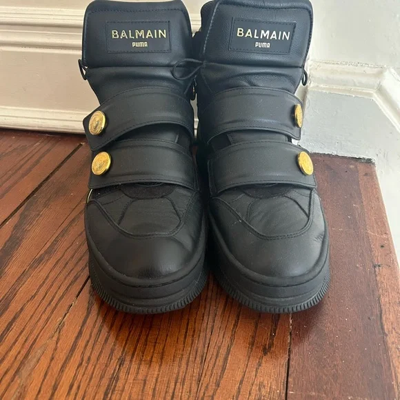 Balmain puma collaboration collab black sneaker boot bootie shoes 10 - Picture 3 of 7